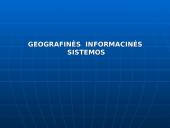 Geografinės informacinės sistemos (skaidrės)